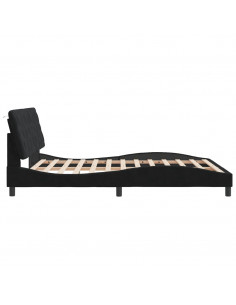 Giroletto con Luci LED Nero 160x200 cm in Velluto 2