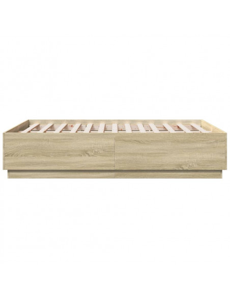 Giroletto Luci LED Rovere Sonoma 135x190 cm Legno Multistrato