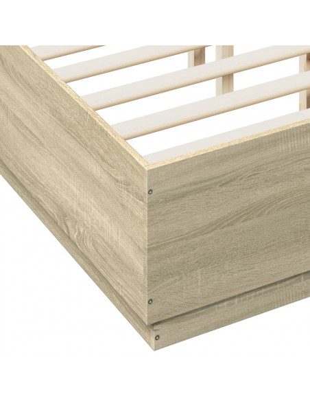 Giroletto Luci LED Rovere Sonoma 135x190 cm Legno Multistrato