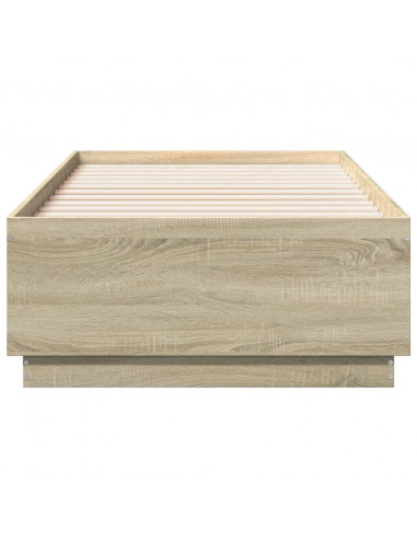 Giroletto Luci LED Rovere Sonoma 75x190 cm in Legno Multistrato