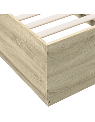 Giroletto Luci LED Rovere Sonoma 75x190 cm in Legno Multistrato