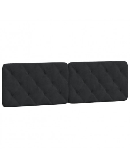 Letto con Materasso Nero 160x200 cm in Velluto