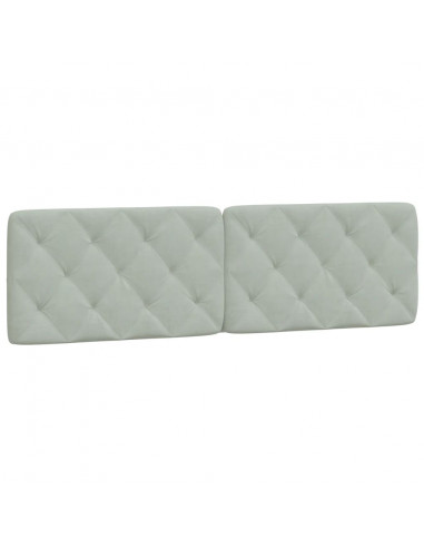 Letto con Materasso Grigio Chiaro 180x200 cm in Velluto