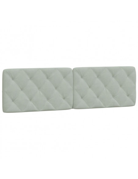 Letto con Materasso Grigio Chiaro 180x200 cm in Velluto