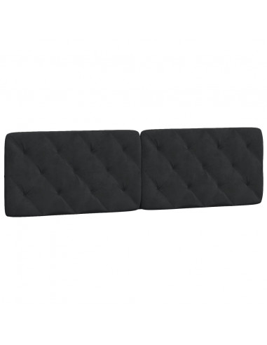 Letto con Materasso Nero 180x200 cm in Velluto