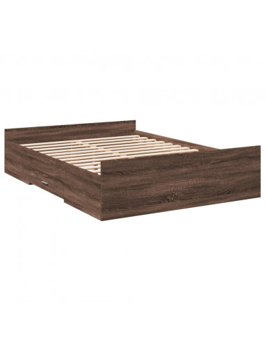 Giroletto Cassetti Rovere Marrone 135x190 cm Legno Multistrato