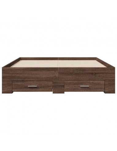 Giroletto Cassetti Rovere Marrone 135x190 cm Legno Multistrato