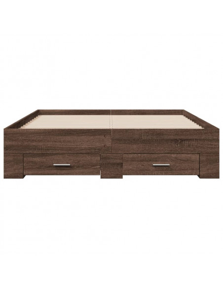 Giroletto Cassetti Rovere Marrone 135x190 cm Legno Multistrato