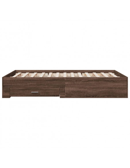 Giroletto Cassetti Rovere Marrone 135x190 cm Legno Multistrato
