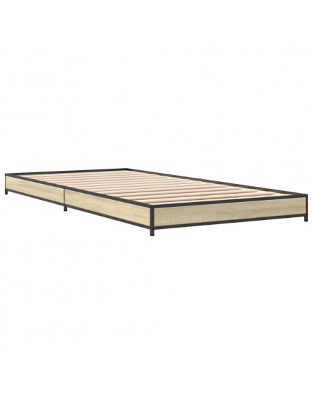 Giroletto Rovere Sonoma 75x190cm in Legno Multistrato e Metallo