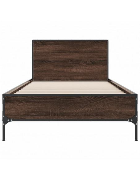 Giroletto Rovere Marrone 100x200 cm Legno Multistrato e Metallo