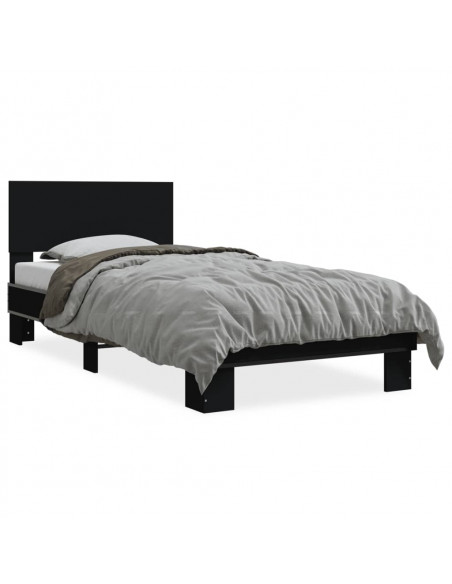Giroletto Nero 100x200 cm in Legno Multistrato e Metallo