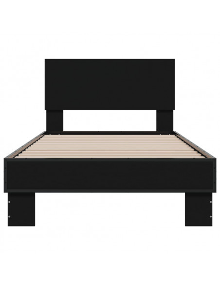 Giroletto Nero 100x200 cm in Legno Multistrato e Metallo