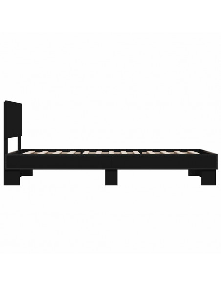 Giroletto Nero 100x200 cm in Legno Multistrato e Metallo