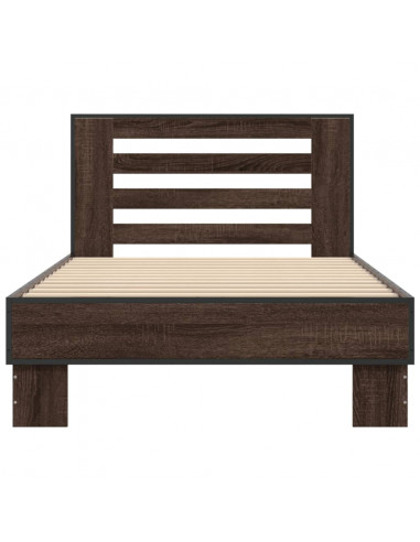 Giroletto Rovere Marrone 90x190 cm Legno Multistrato e Metallo