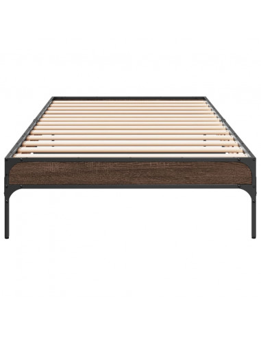 Giroletto Rovere Marrone 90x200 cm Legno Multistrato e Metallo