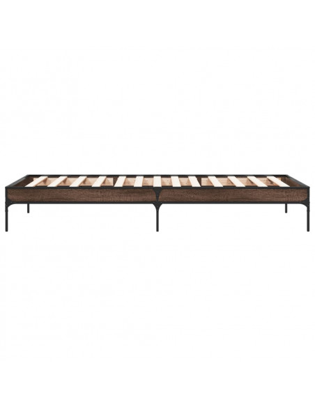 Giroletto Rovere Marrone 90x200 cm Legno Multistrato e Metallo