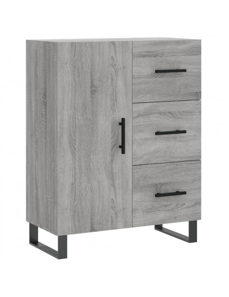 Credenza Grigio Sonoma 69,5x34x180 cm in Legno Multistrato