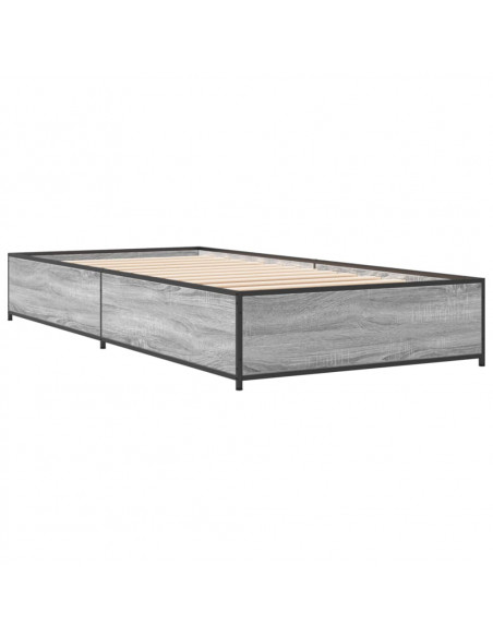 Giroletto Grigio Sonoma 75x190cm in Legno Multistrato e Metallo