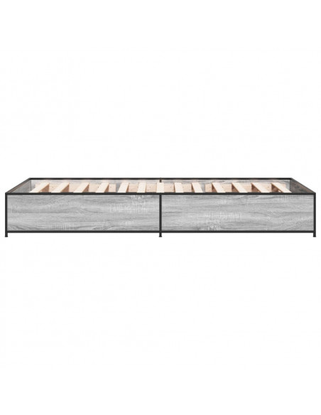 Giroletto Grigio Sonoma 75x190cm in Legno Multistrato e Metallo