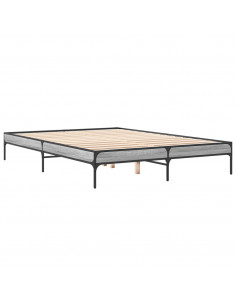 Giroletto Grigio Sonoma 160x200 cm in Legno Multistrato Metallo 2