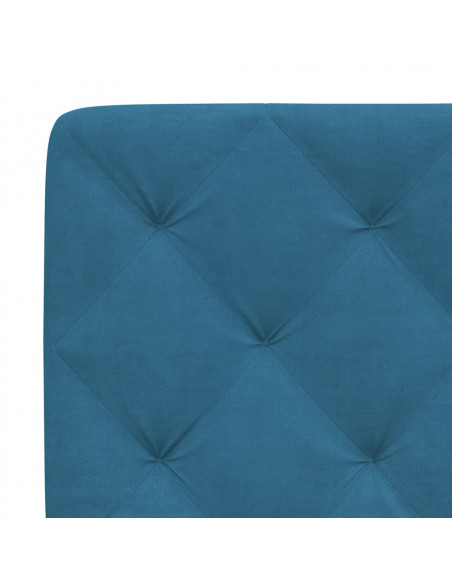 Giroletto con Testiera Blu 90x190 cm in Velluto