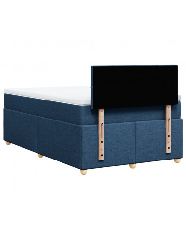 Giroletto a Molle con Materasso Blu 120x200 cm in Tessuto