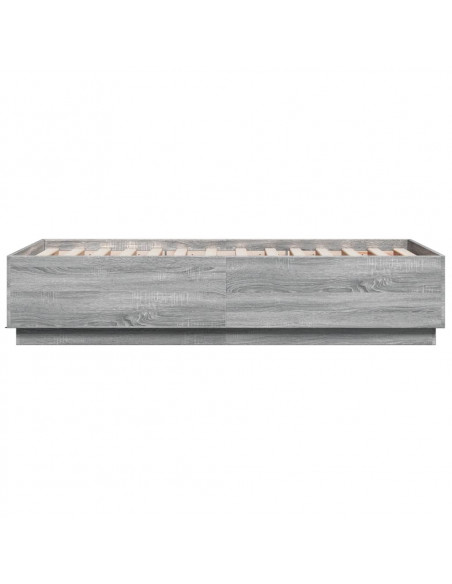 Giroletto Luci LED Grigio Sonoma 75x190 cm in Legno Multistrato