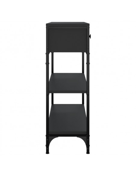 Tavolino Consolle Nero 72,5x25x75 cm in Legno Multistrato