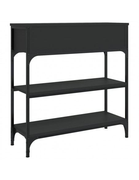 Tavolino Consolle Nero 72,5x25x75 cm in Legno Multistrato