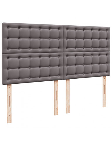 Giroletto a Molle con Materasso Grgio 180x200 cm in Similpelle