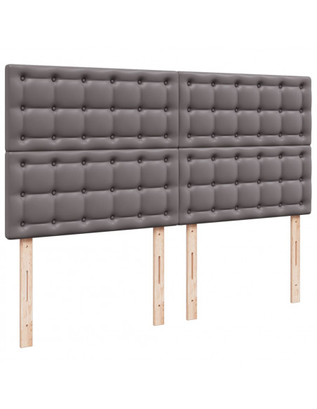 Giroletto a Molle con Materasso Grgio 180x200 cm in Similpelle