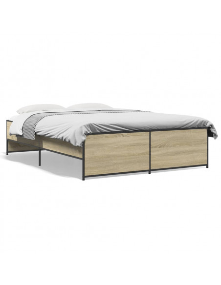 Giroletto Rovere Sonoma 135x190 cm in Legno Multistrato Metallo