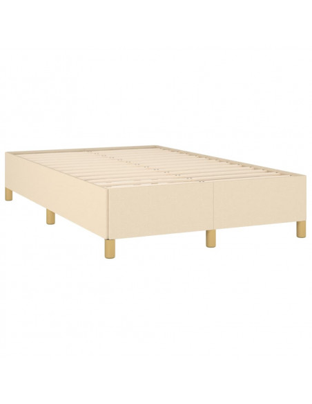 Giroletto a Molle con Materasso Crema 120x190 cm in Tessuto