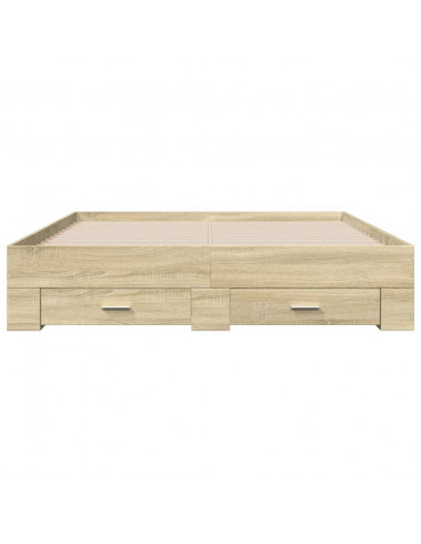 Giroletto Cassetti Rovere Sonoma 160x200 cm Legno Multistrato