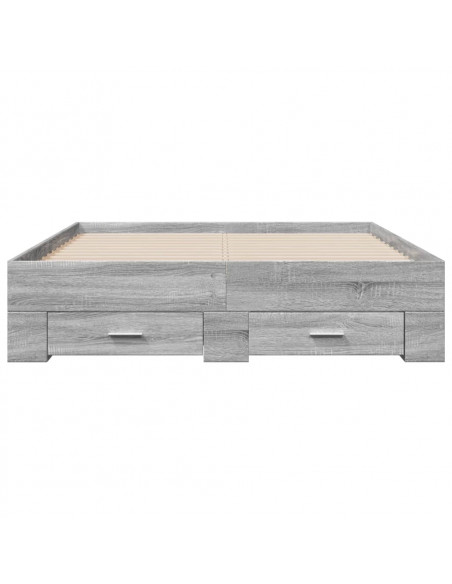 Giroletto Cassetti Grigio Sonoma 120x190 cm Legno Multistrato