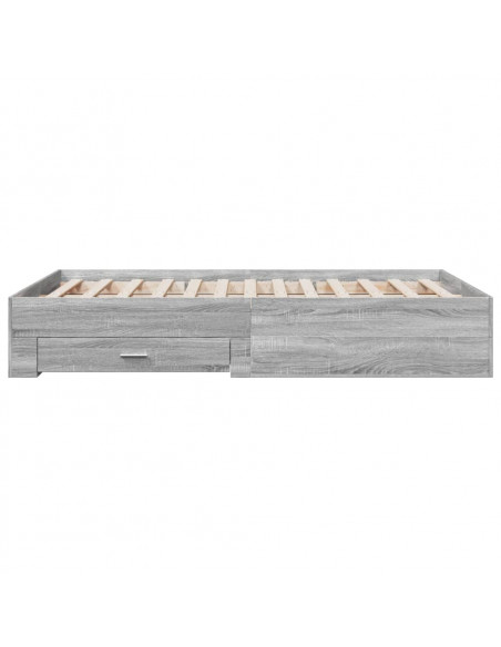 Giroletto Cassetti Grigio Sonoma 120x190 cm Legno Multistrato