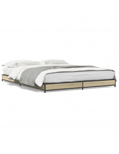 Giroletto Rovere Sonoma 135x190 cm in Legno Multistrato Metallo 2