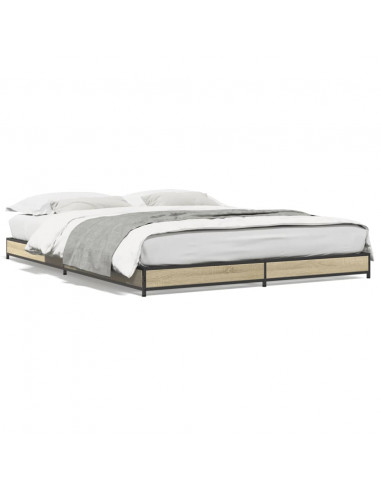 Giroletto Rovere Sonoma 135x190 cm in Legno Multistrato Metallo