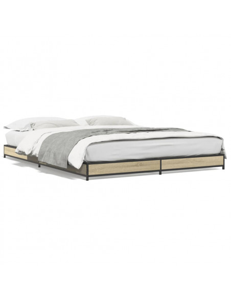 Giroletto Rovere Sonoma 135x190 cm in Legno Multistrato Metallo