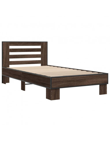 Giroletto Rovere Marrone 100x200 cm Legno Multistrato e Metallo