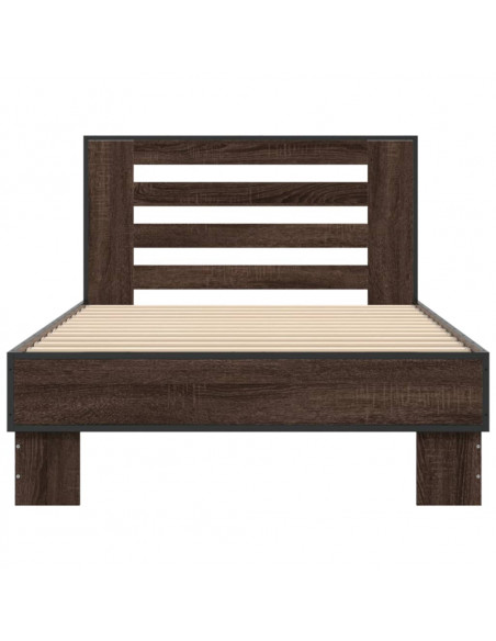 Giroletto Rovere Marrone 100x200 cm Legno Multistrato e Metallo