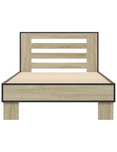 Giroletto Rovere Sonoma 90x190cm in Legno Multistrato e Metallo