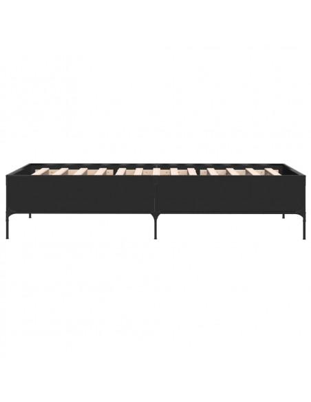 Giroletto Nero 75x190 cm in Legno Multistrato e Metallo