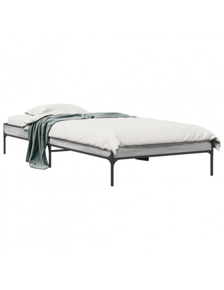 Giroletto Grigio Sonoma 75x190cm in Legno Multistrato e Metallo