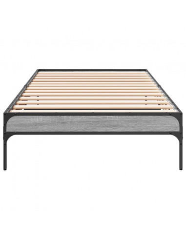 Giroletto Grigio Sonoma 75x190cm in Legno Multistrato e Metallo