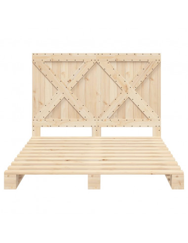 Giroletto con Testiera 140x200 cm in Legno Massello di Pino