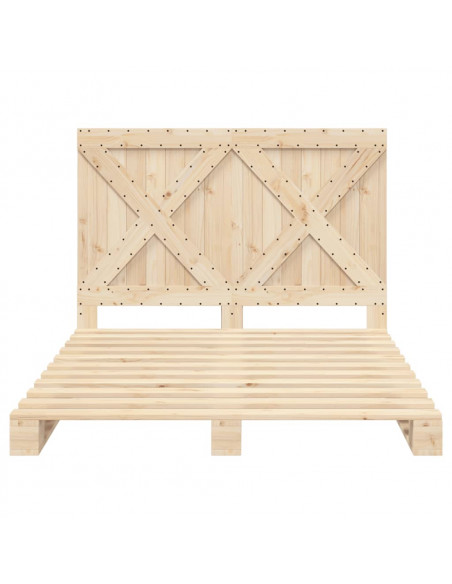 Giroletto con Testiera 140x200 cm in Legno Massello di Pino