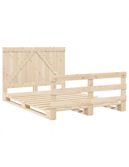 Giroletto con Testiera 140x200 cm in Legno Massello di Pino