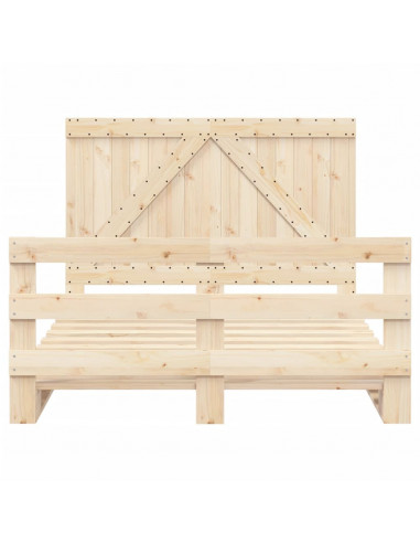 Giroletto con Testiera 140x200 cm in Legno Massello di Pino